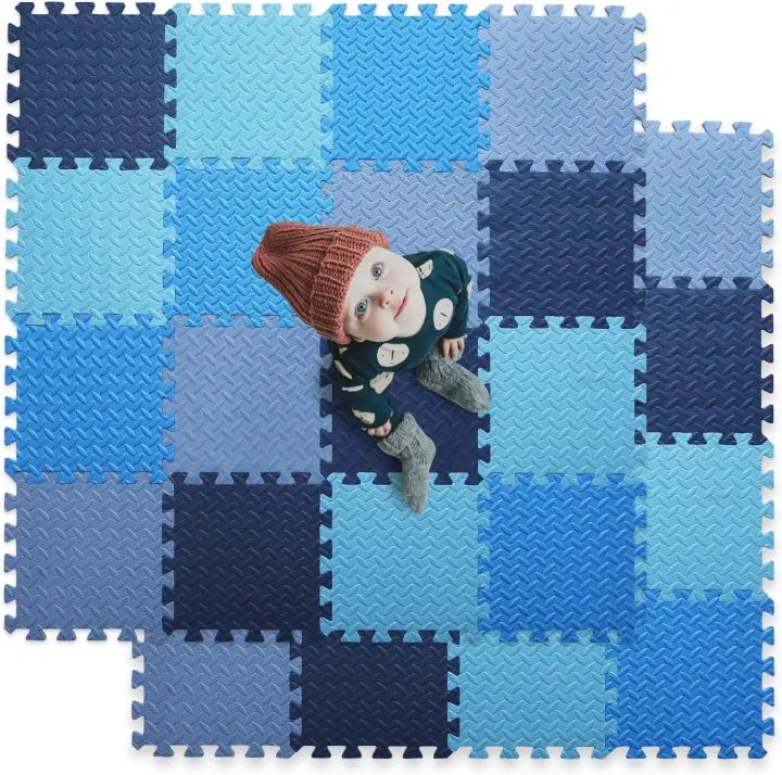 16-Tile EVA Foam Puzzle Play Mat — Soft Kids Floor Mat (47x47)
