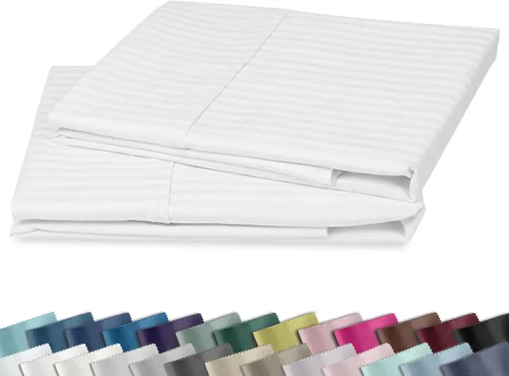 2-Pack Queen Pillowcases — 100% Cotton Sateen, 400 TC