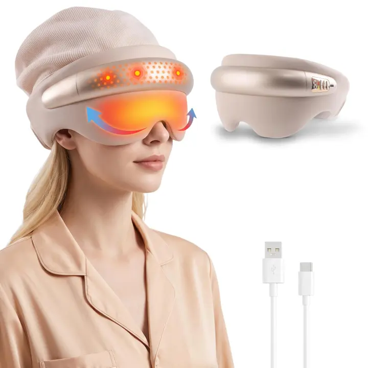 3‑in‑1 Smart Head and Eye Massager with Heat, Compression & Pulse