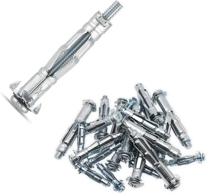 30-Piece Molly Bolt Kit — Metal Drywall Anchors (M4-32)