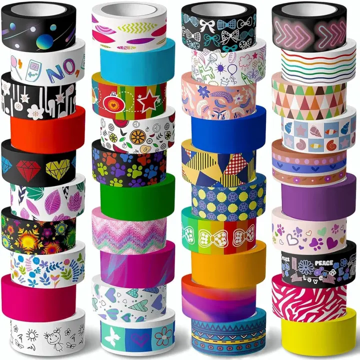 40-Roll Washi Tape Set — 15mm Decorative Tape for Crafts & Journals