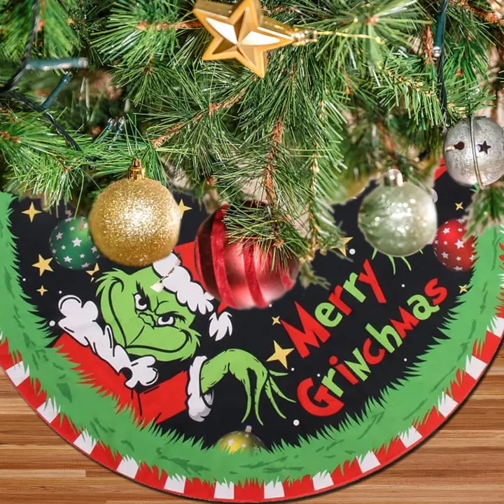 48-Inch Merry Tree Skirt Collar — Soft Festive Farmhouse Accent