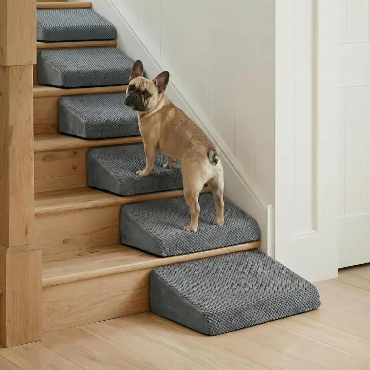 6-Pack Foam Dog Stair Steps — 20° Ramp for Small, Senior & Injured Dogs