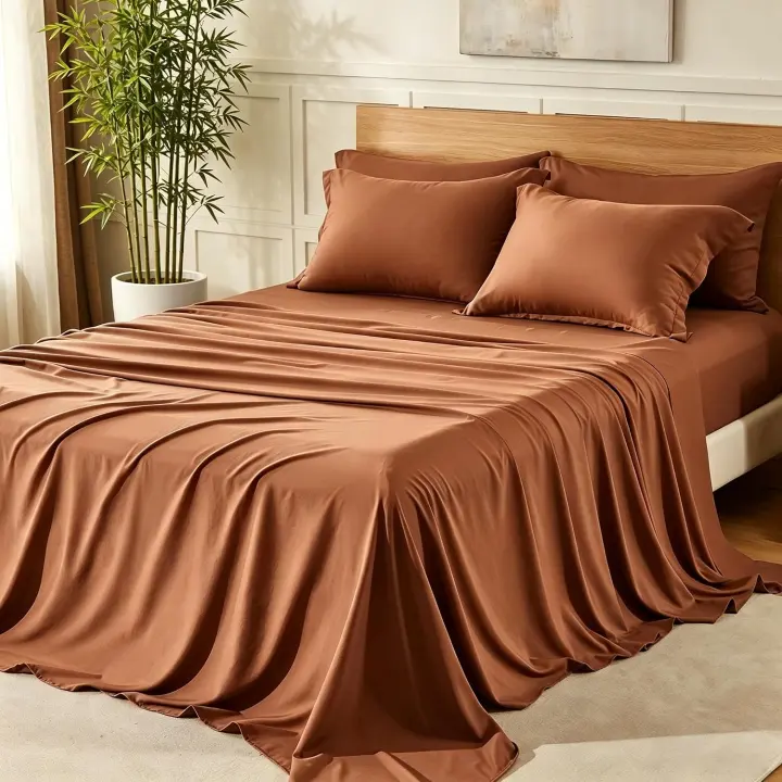 6-Piece Queen Bamboo-Blend Sheet Set (Rayon/Polyester)
