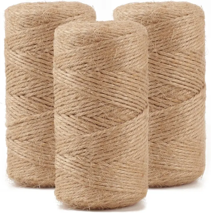 984 ft Natural Jute Twine — 3-Ply Garden & Craft Rope (3 Rolls)