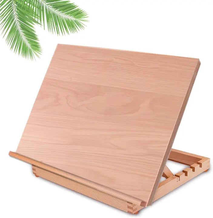 Adjustable A3 Tabletop Easel — Foldable Wood Drawing Board 12.5 x 17.5