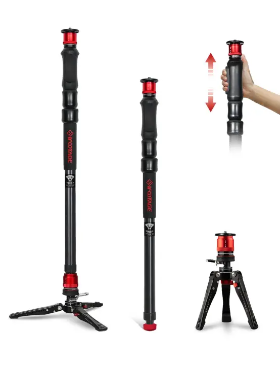 Cobra 3 Strike A150S Aluminum Camera Monopod — Travel Monopod with Feet
