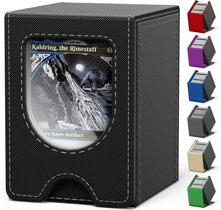 Commander Deck Box with Display Window — Holds 100+ Double-Sleeved Cards