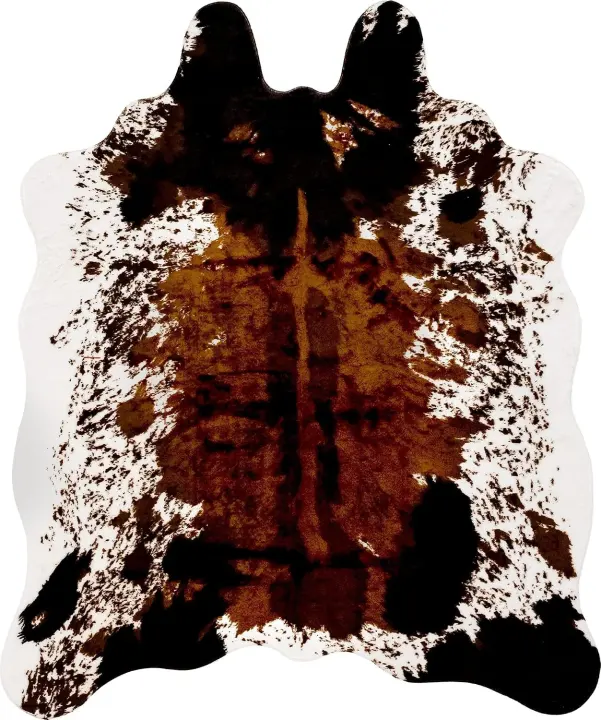 CONBEN Oversized Faux Cowhide Area Rug (6.3 ft × 8.3 ft)