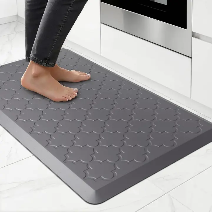Cushioned Anti‑Fatigue Kitchen Mat — 0.5in Non‑Slip Floor Pad (Grey)