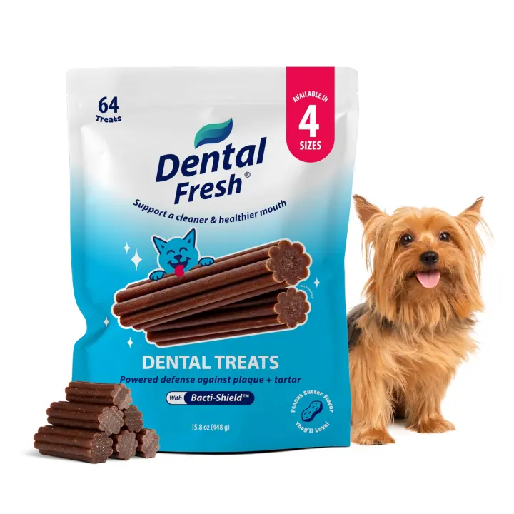 Dental Fresh Dental Sticks for Extra-Small Dogs (Up to 10 lb) — 64 Count