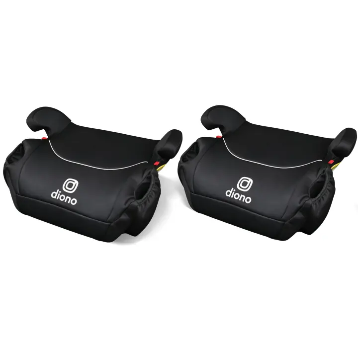 Diono Solana Backless Booster Seats — Pack of 2, Lightweight (Black)