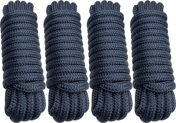 Double-Braided 5/8" x 20' Nylon Dock Lines — 4-Pack