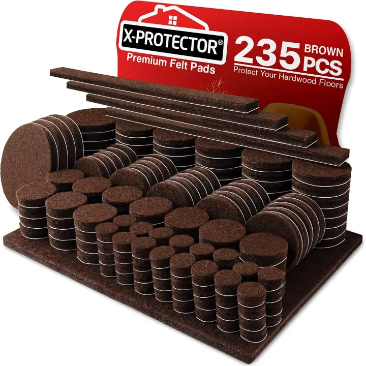 Felt Furniture Pads — X-PROTECTOR 235‑Piece Floor Protectors