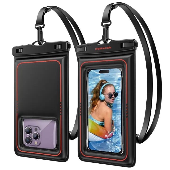 Floating IPX8 Waterproof Phone Pouch — 2-Pack Dry Cases