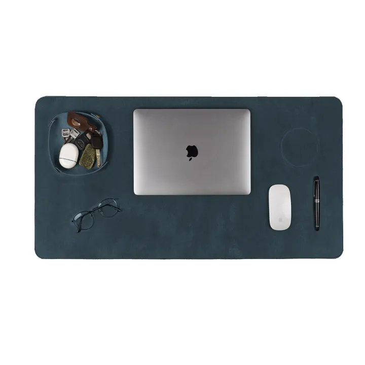 Full-Grain Leather Desk Pad — 3mm Double-Layer, 32×16 Desk Mat