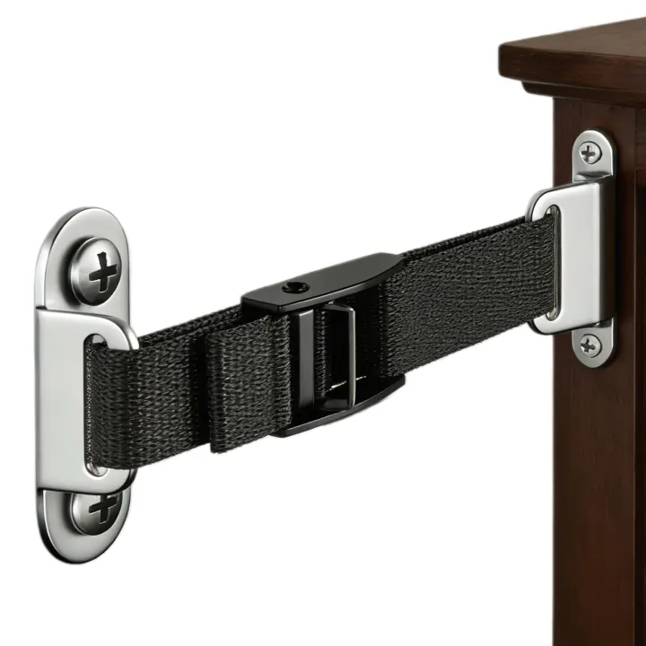 Furniture Anchors — Adjustable Anti‑Tip Straps for Baby and Quake Safety