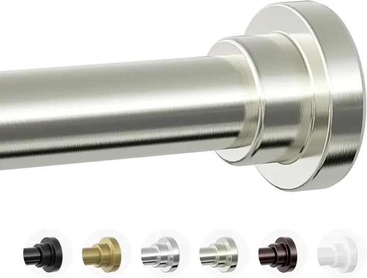 Heavy-Duty 1" Adjustable Tension Shower Curtain Rod (28–74 in)