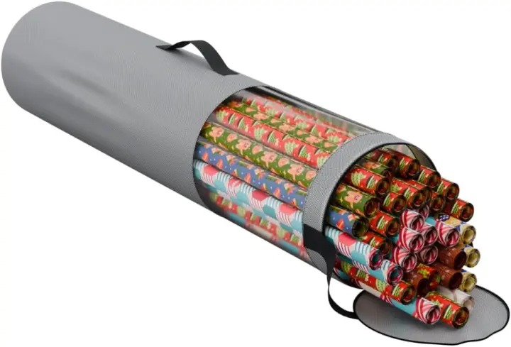 Heavy-Duty Gift Wrap Roll Storage Bag — Holds Up to 25 Rolls (40")