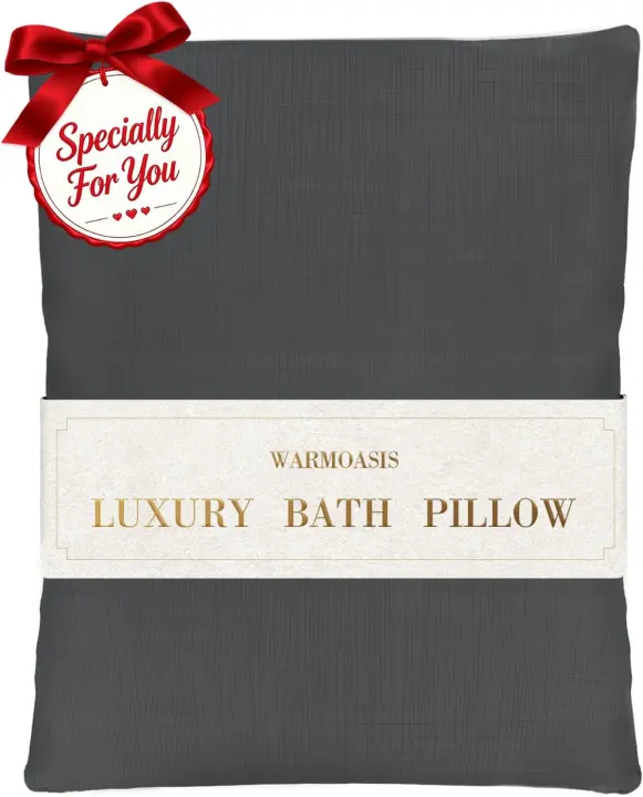 Luxury Bathtub Pillow M — Dark Gray Head, Neck & Back Support