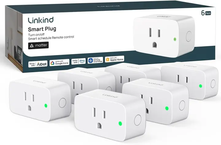 Matter-Compatible Smart Plug — Voice-Enabled 15A/1800W Outlet