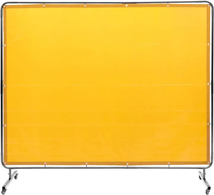 Mobile 6' x 8' Welding Screen with Frame and Locking Wheels