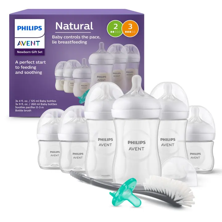 Philips Avent Natural Newborn Feeding Gift Set — Bottles & Soothie
