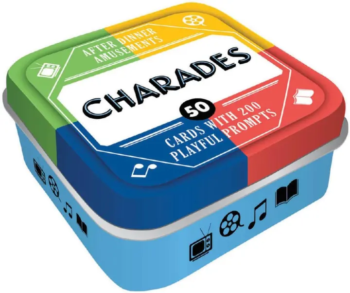 Pocket Charades Tin — 200 Prompts for Family & Adult Games