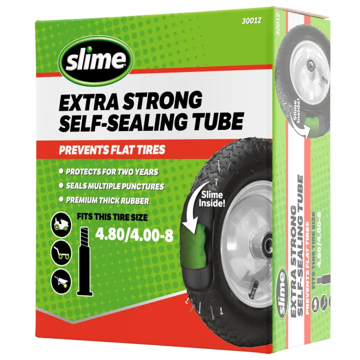 Pre-Slimed Inner Tube for Small Utility Tires — Heavy-Duty 8" Fit