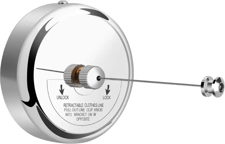 Retractable Stainless Steel Clothesline — 9 ft Adjustable