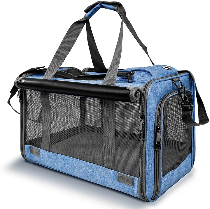 Soft-Sided Pet Carrier for Medium/Large Cats & Small Dogs — Collapsible Kennel