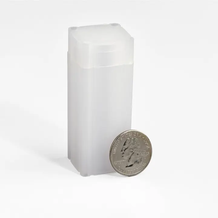 Square Coin Tubes — Push-Top Archival Storage for Quarters (10-Pack)