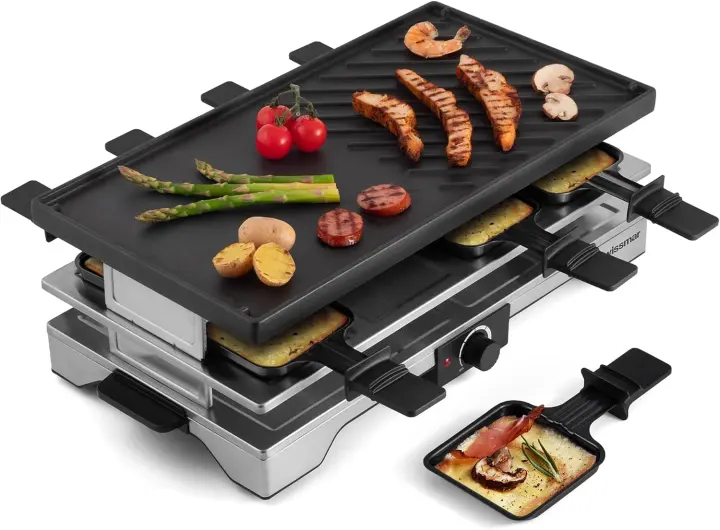 Swissmar Verso Electric Indoor/Outdoor Raclette Grill — 8‑Person