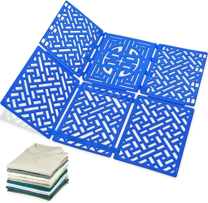 T-Shirt Folding Board — Fast Clothes Folder for Adults & Kids (Blue)