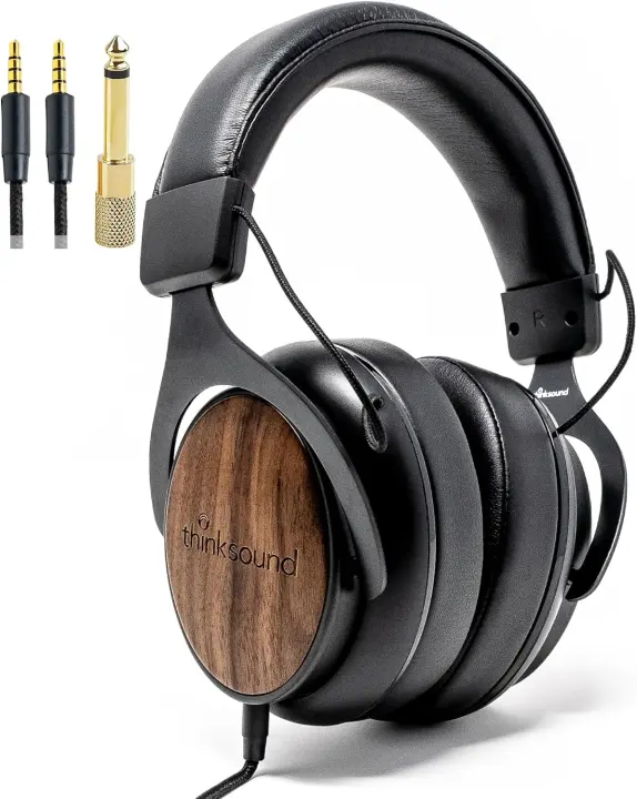 thinksound ov21 Wired Over‑Ear Closed‑Back Studio Headphones with Mic