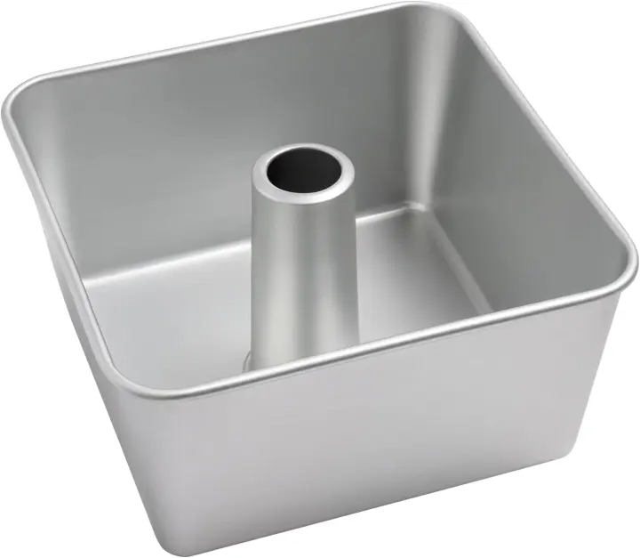 TiParthenos One-Piece Square Tube Cake Pan — 18-Cup Anodized