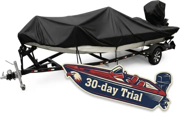 Trailerable Bass Boat Cover — 16–18.5 ft V‑Hull, 1200D Waterproof