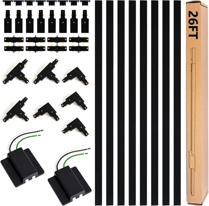 TuyuBEE 26FT H-Track Lighting Kit — Black H-Type Rails