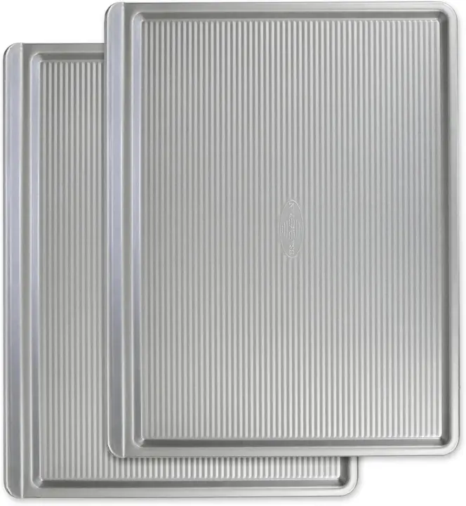 USA Pan Large Cookie Baking Sheets — Set of 2, Aluminized Steel, Nonstick