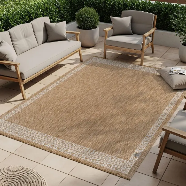Washable 6x9 Outdoor Area Rug — Modern Patio & Porch Carpet