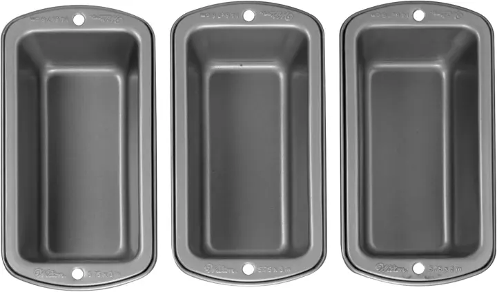 Wilton Mini Loaf Pans — Set of 3 Single-Cavity Baking Pans