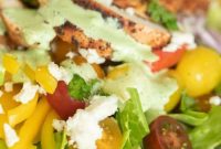 Grilled Chicken Salad with Jalapeño Lime Ranch Dressing