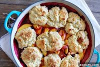 Peach and Berry Cobbler with Tangy Sour Cream Biscuits