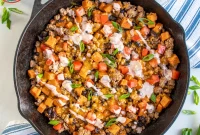 One-Pan Ground Turkey and Sweet Potato Skillet Recipe