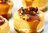 Creamy Pumpkin Cheesecake with Caramel Pecan Topping