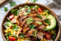 Grilled Chicken and Corn Salad with Tangy BBQ Vinaigrette