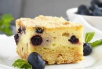 Blueberry Crumble Cake with Farmer’s Cheese Filling
