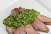 Grilled Flank Steak with Fresh Chimichurri Sauce