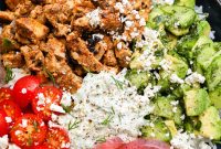 Tzatziki Chicken Bowls with Fresh Cucumber Salad