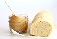 Flourless Peanut Butter Swiss Roll with Sweet Peanut Cream Filling